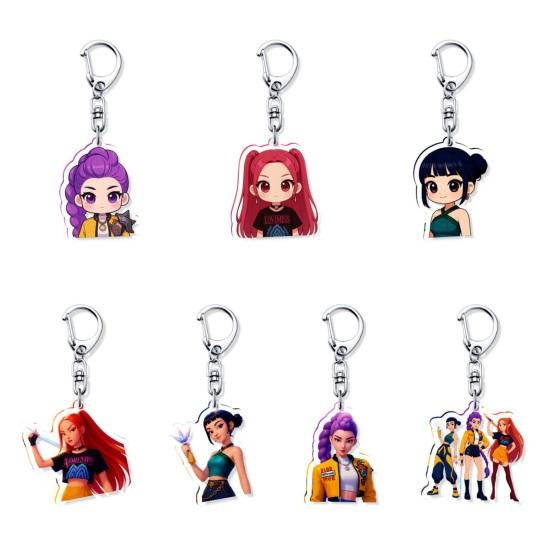 Witch Hunters Keychain Rich Character Modeling Lightweight Portable Key Chain Vibrant Color Anime Girl