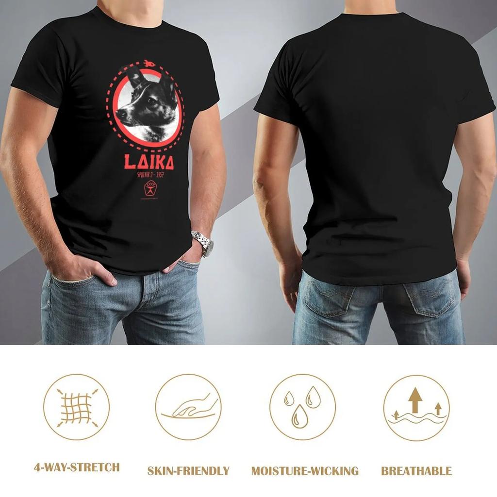 Laika - Sputnik T-Shirt Street Wear Anime Stuff T-Shirt Men
