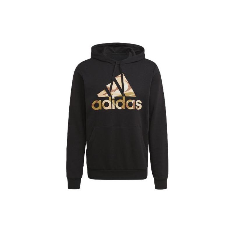 adidas Камуфляжная спортивная толстовка с логотипом Hd, мужские топы, черный GL0019