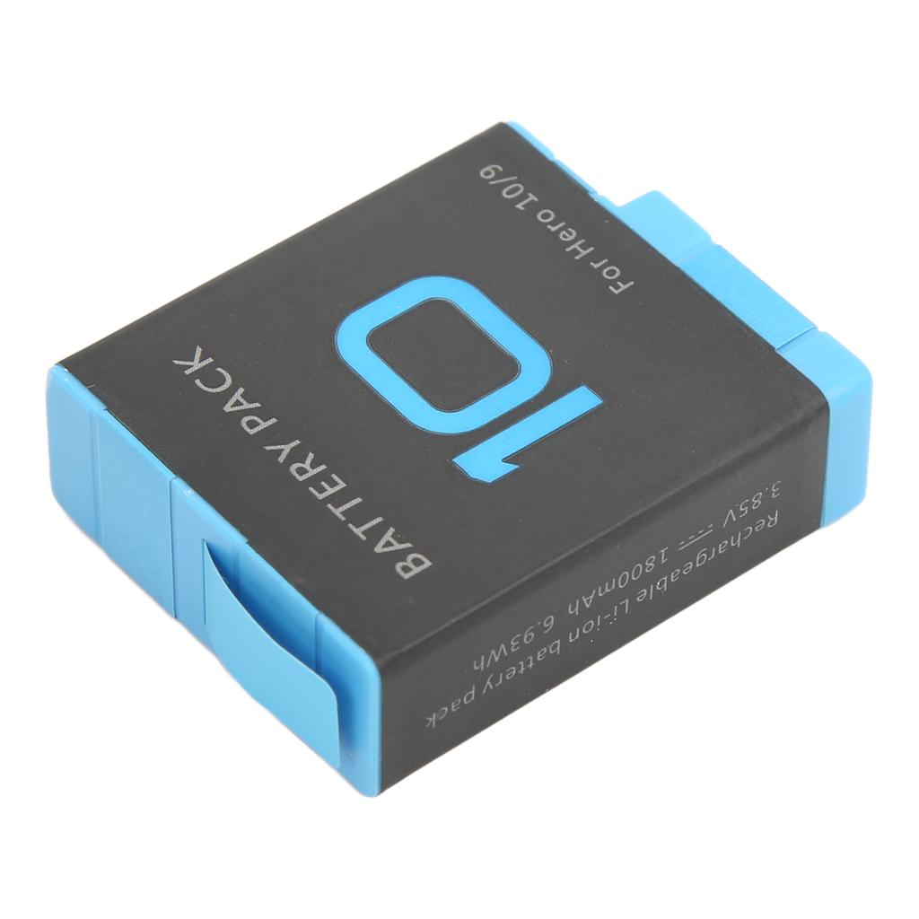 Rechargable Battery for Hero 10 9 Black Lithium Battery 1800mAh High Capacity Action Camera