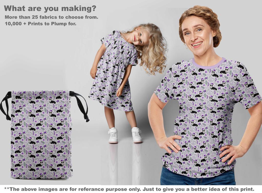 oneOone Ткань Cotton Flex Light Brown Fabric Floral & Puppies Dress Material Fabric Print Fabric By The Yard 40 Inch