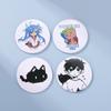 Круглые булавки для лацканов, милые эмалированные значки в стиле манга, металлические броши в стиле аниме для женщин, друзей, рюкзаки, художественный хиджаб, аватар, одежда