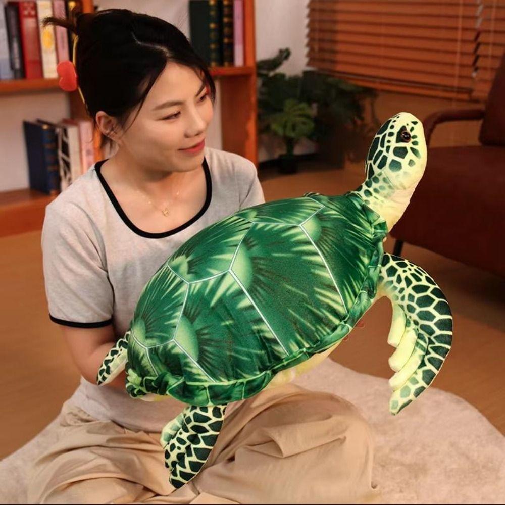 Soft Material Simulated Turtle Hug Pillow Cute Design Prone Cartoon Animals Office Decor