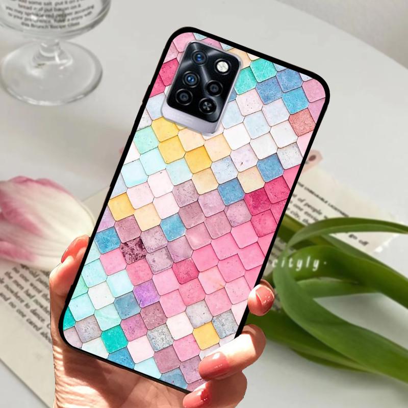 Чехол для Infinix Note 10 Plus Черный Мягкий силикон ТПУ Задняя крышка Для Infinix Note10 Pro NFC Чехол для телефона Note 10 Pro Plus Бампер