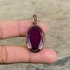 Faceted Kashmir Ruby Pendant Electroformed Copper Pendant Genuine Gemstone Jewelry Elegant Pendant Handmade Copper Jewelry Gifts For Mother