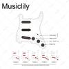 Musiclily Pro SE SSS Stratocaster Pickguard with Staggered Alnico 5 Pickups for ST Stratocaster Electric Tortoiseshell Set Pre-wired Single-Coil