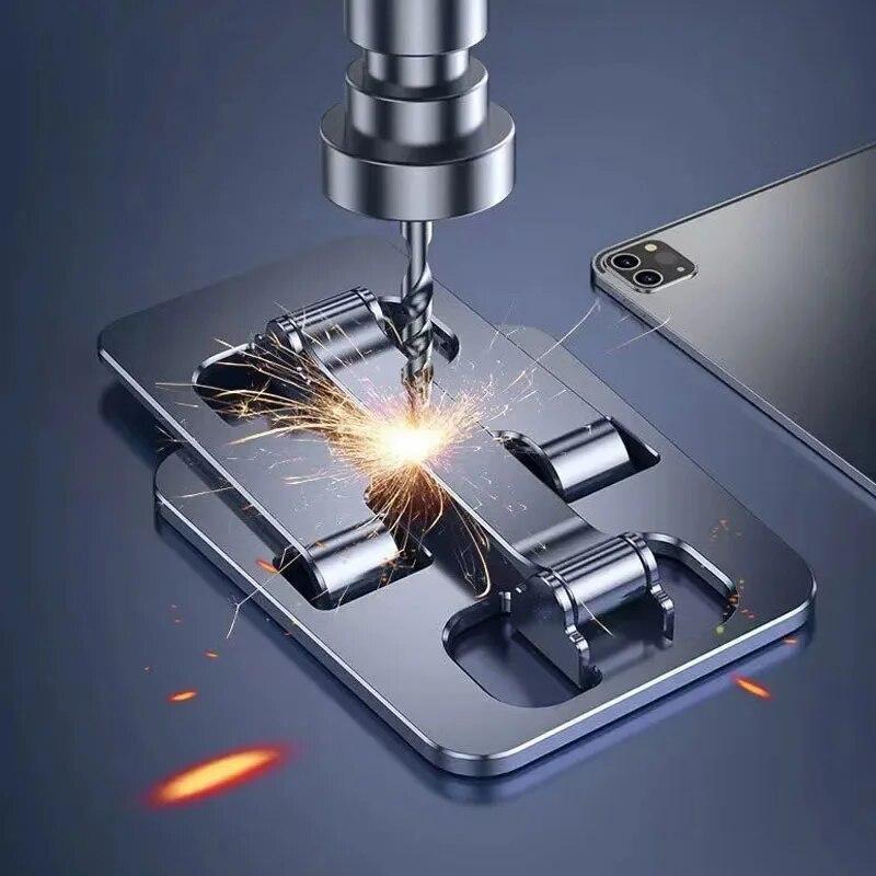 Universal Aluminum Alloy Portable Tablet Holder Mount For iPad Adjustable Flexible Folding Lazy Desktop Live Mobile Phone Stand