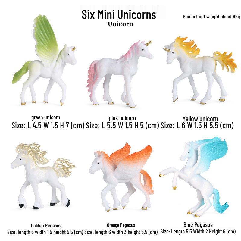 European Pegasus & Unicorn Figurine - Mythical Magic Creature Model