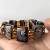 Red Agate Square Dream Agate Bracelet Brazilian Agate Buddha Word Lotus Bracelet