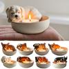 Yousheng Hand-Painted Puppy Candle Holder Votive Tealight Candle Stand Living Room Bathroom Candlestick Decoration Table Centerpiece Ornament
