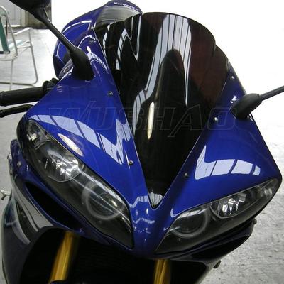 Мотоциклетное ветровое стекло двойной пузырь для 2004 2005 2006 Yamaha YZF-R1 1000 YZF R1 Черное Прозрачное Иридиевое