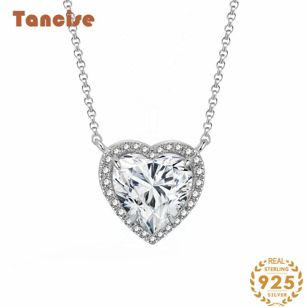 Танцизное женское ожерелье с подвеской в классическом стиле из стерлингового серебра 925 пробы с цирконом, модный подарок