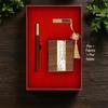 Китайский держатель для ручек из массива дерева: Премиальный настольный сувенир и корпоративный подарок в элегантной подарочной коробке