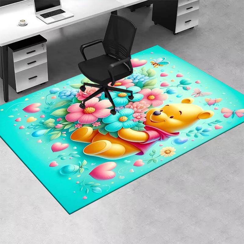 1pc Cute Winnie The Pooh Floral Rug - Home Decor Carpet, Office Mat, Outdoor Rug Gift forRoom Decorationz4175