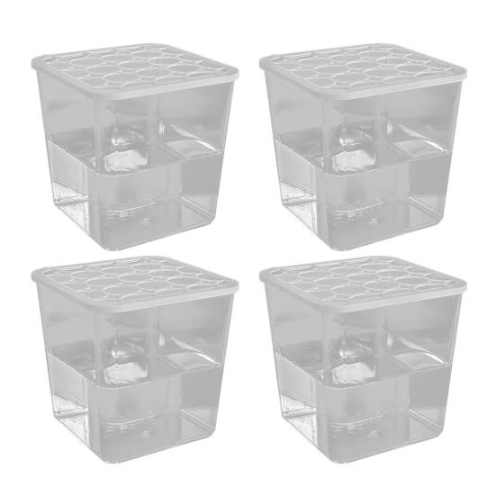 1/2/4 шт. Мини-горшок для цветов Крышка с круглым отверстием Прозрачный дизайн Легкая расстановка цветов