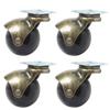 [4 Pack] Swivel Top Plate Hooded Ball Caster Wheels, Antique Bronze 2-inch