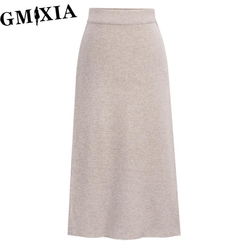 GMXIA Женская Мода Повседневная Однотонная Принтованная Весенне-Осенняя Юбка