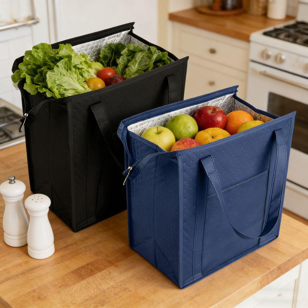 Non-woven Fabric Insulated Shopping Bags Reusable Tin Foil Handbag Thermal Cooler Bag Picnic