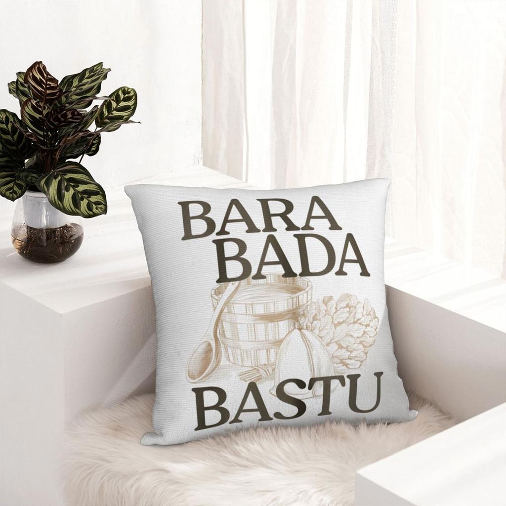 Bara Bada Bastu Kaj Square Pillow Case Eurovision Sweden Cushion Covers Vintage Decorative Pillowcase For Home 45X45Cm