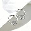 Fashion Silver Gold Color Round Hoop Earrings for Women Exquisite Sparkling Zircon Circle Ear Buckles Jewelry