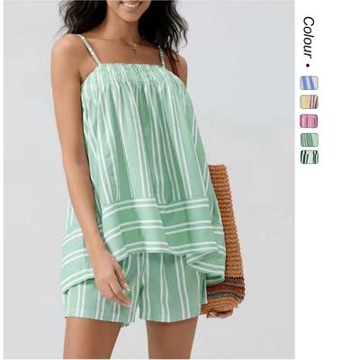 Комплект полосатой майки и шорт с оборками к 25-летнему юбилею - Коллекция весна/лето