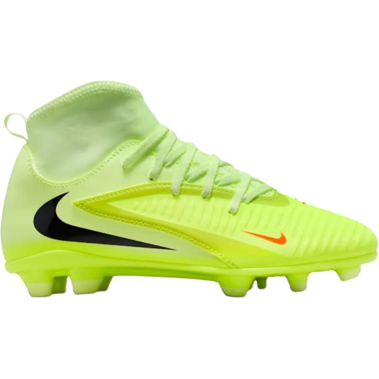 Nike Phantom 6 High Club MG GS Hyper Crimson Limelight Детские бутсы Желтый Life-Lime Черный HQ2022-800