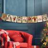 200 СМ Рождественский Баннер Бумага Санта Лось Дерево Многоразовый Праздник Крытый Открытый Рождественский Настенный Флаг Бантинг Гирлянда Украшения Подвеска Фестиваль Подарок