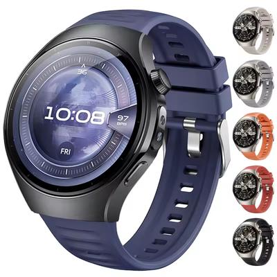 Мягкий силиконовый ремешок для часов без зазоров для Huawei Watch 5 42 мм 46 мм, спортивный браслет для Huawei Watch 5, ремешок для часов
