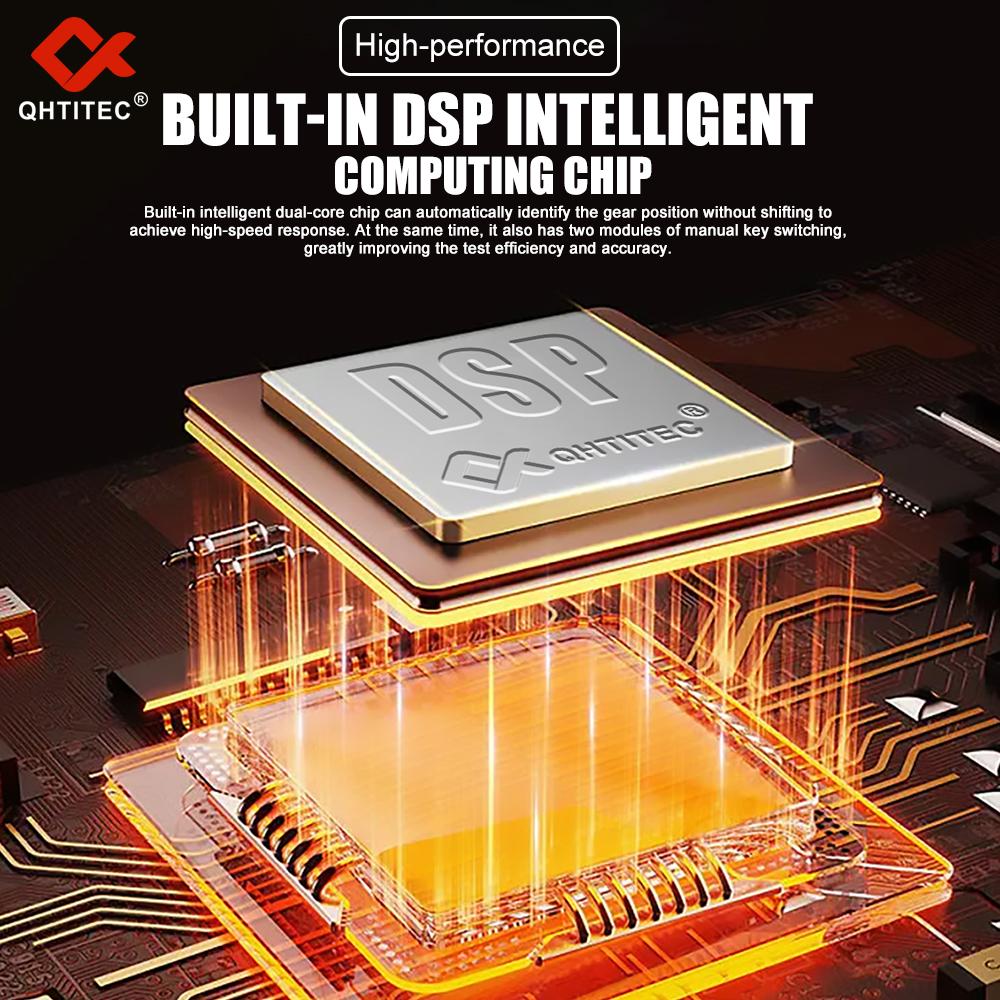QHTITEC цифровой мультиметр умный тестер электрика T-RMS DC AC напряжение емкость Ом Гц NCV профессиональный мультитестер