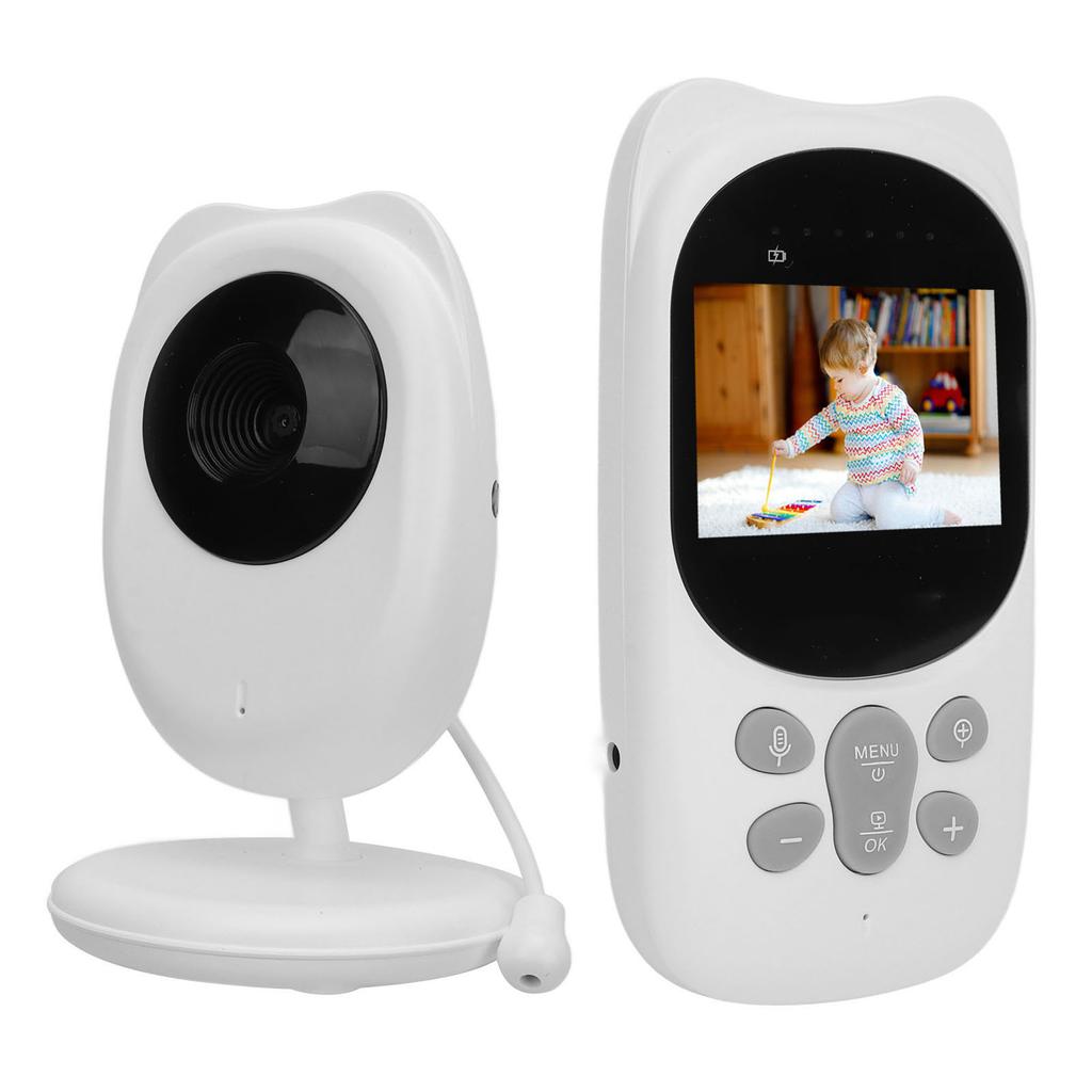 Беспроводной видеоняня 2,4-дюймовый экран Обнаружение температуры в комнате в реальном времени Монитор безопасности ребенка