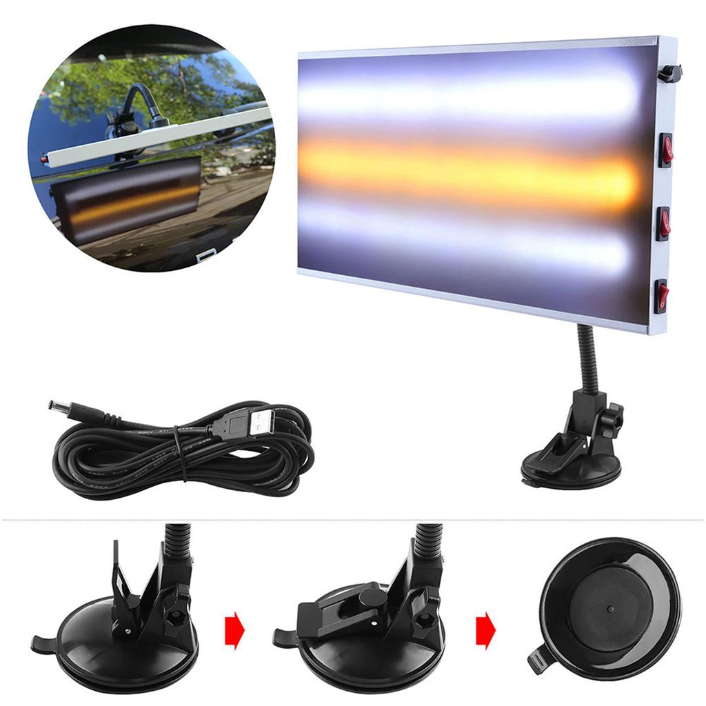 Комплект для ремонта вмятин без покраски, светодиодная световая панель для ремонта вмятин без покраски с резиновым молотком для ремонта вмятин