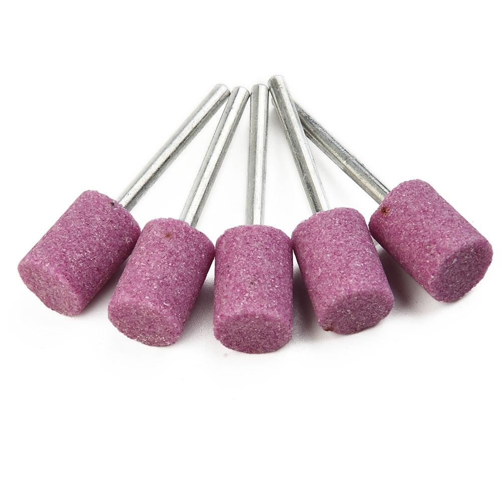 Chrome Corundum Abrasive Mounted Stones Wood Metal 10pcs 12mm Cylinder