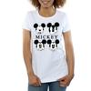 Disney Womens/Ladies Mickey Mouse Four Heads Cotton T-Shirt