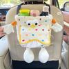 Plush Car Mounted Tissue Box Cartoon Auto Seat Back Storage Bag Car Interior Accessories