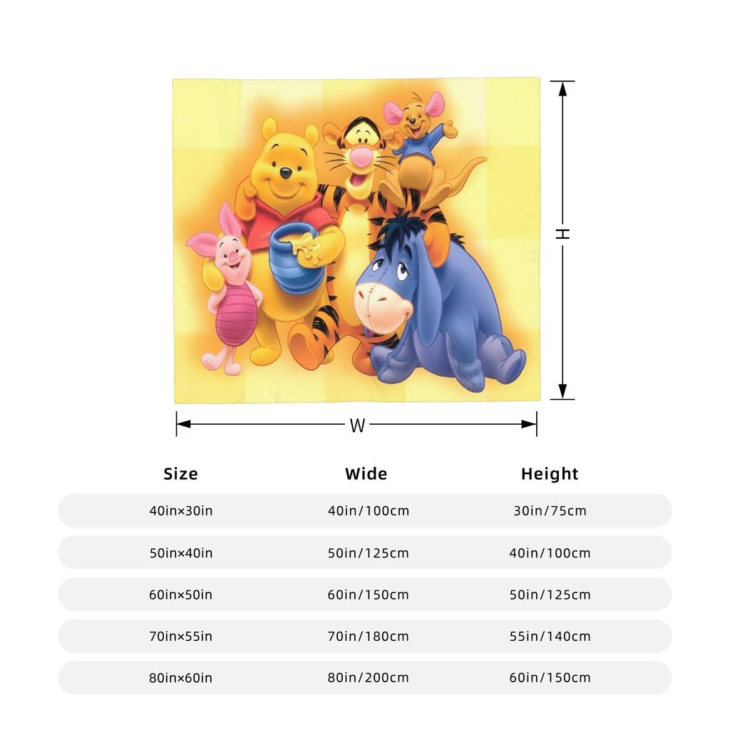 Tigger Blanket Fleece Winnie The Pooh Ultra-Soft Throw Blanket for Bedroom Sofa Bedspread