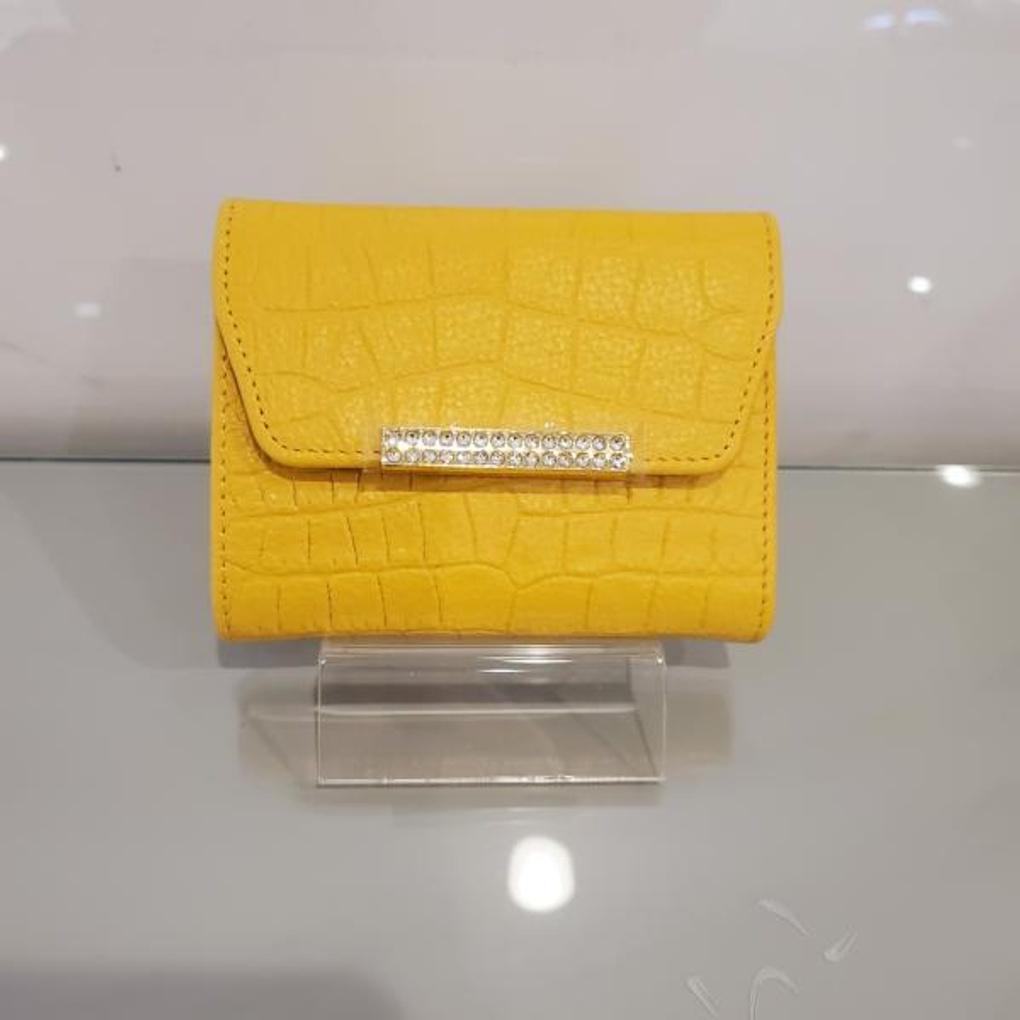 moncross YEAW19165 cubic point women's cowhide half wallet