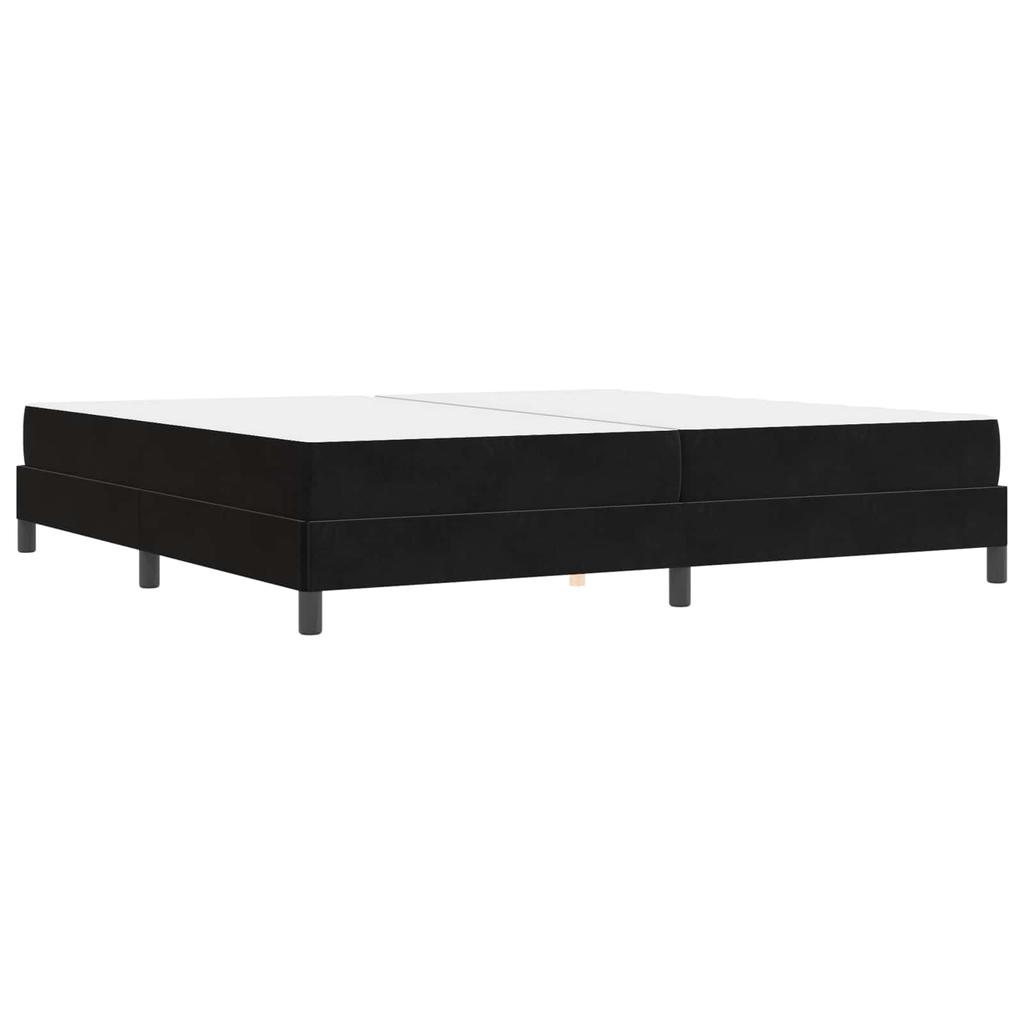 Box Spring Bed with Mattress Black 200 x 200 cm Fabric