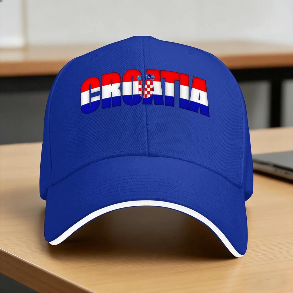 Croatia Hrvatska Flag Zagreb Croatian Baseball Cap Couple Women Summer yk Cool Hiking Fishing Sunscreen Snapback Cap