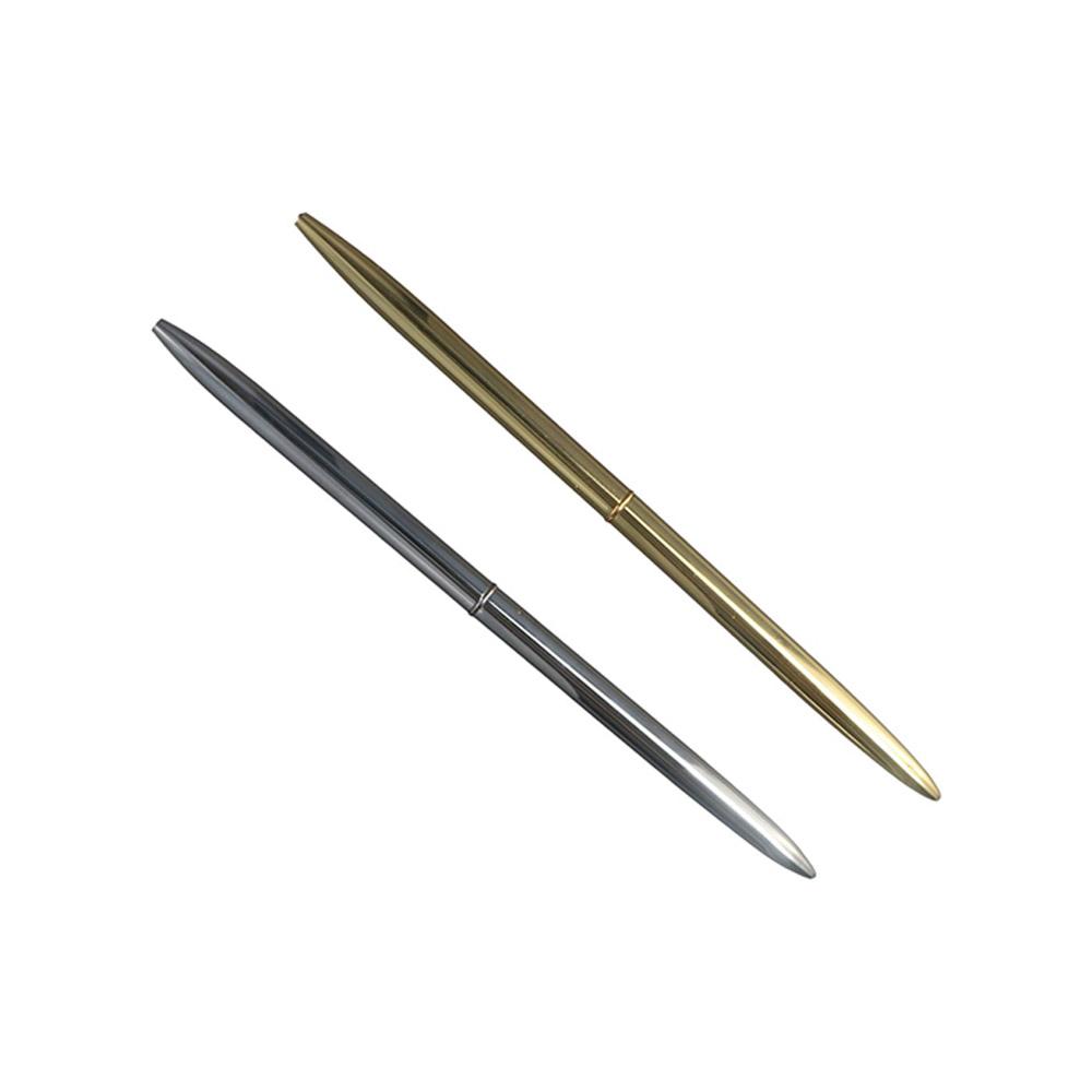 Office Supplies Stationery Stainless Still Metal Ball Pen Slender Ballpoint Pen Rod Rotating