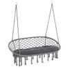 Two-Seater Boho Macrame Hammock Swing - Grey