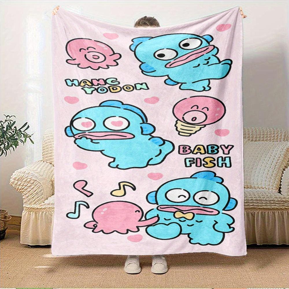 1pc Cute Creatures, Pastel Colors, Hang HodonDigital Print Flannel Throw Blanket, Super Soft Plush Fleece Bedspread, Multipurpose All-Season