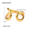 Youthway Stainless Steel Minimalist Irregular Curve Geometric Curved Ring Tarnish Free Fashion Unisex Jewelry Gift