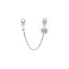 Pandora Silver Heart Family Tree Safety Chain Women Jewelry 799293C00