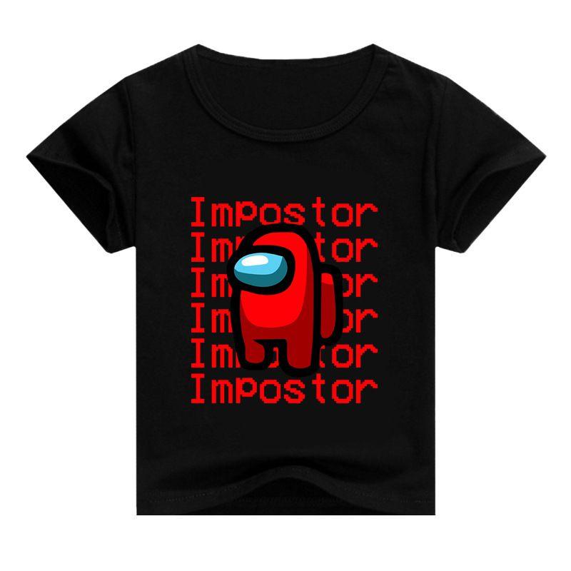 Us Among Impostor Tshirt Children Summer Round Neck Print Casual Short Sleeve
