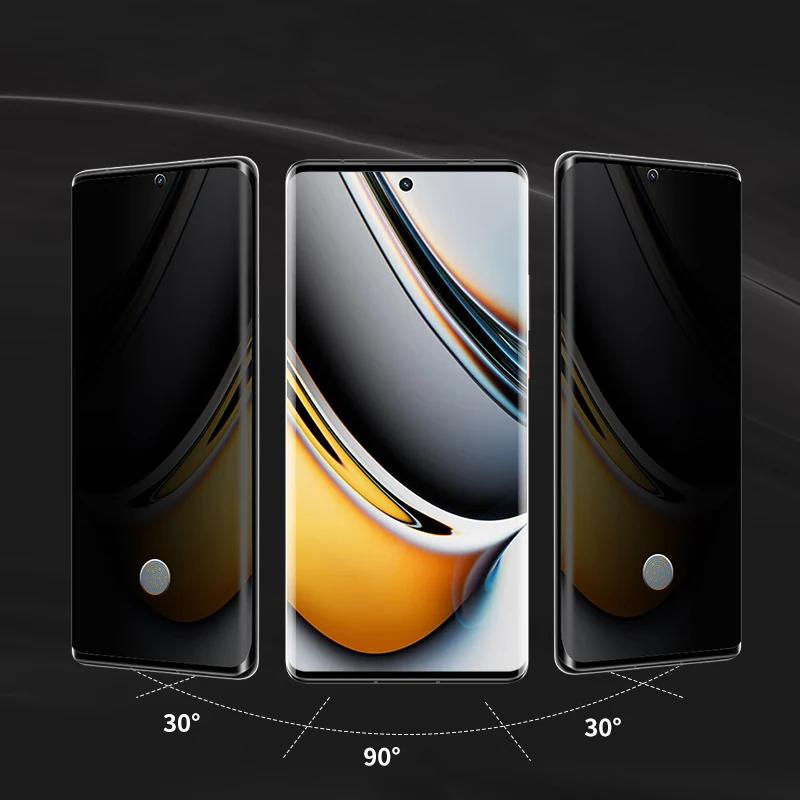3D Изогнутое УФ Защитное Стекло с защитой от подглядывания для Redmi Note 13 Pro Plus Защитная Пленка для Экрана для Redmi Note 14 15 Pro+ Plus