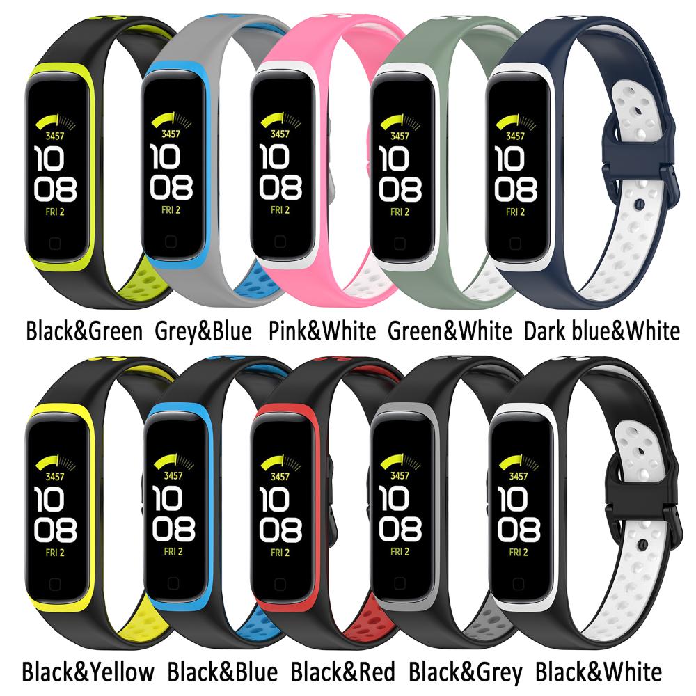 Sport Double Color Watchband Replacement Strap Silicone Bracelet