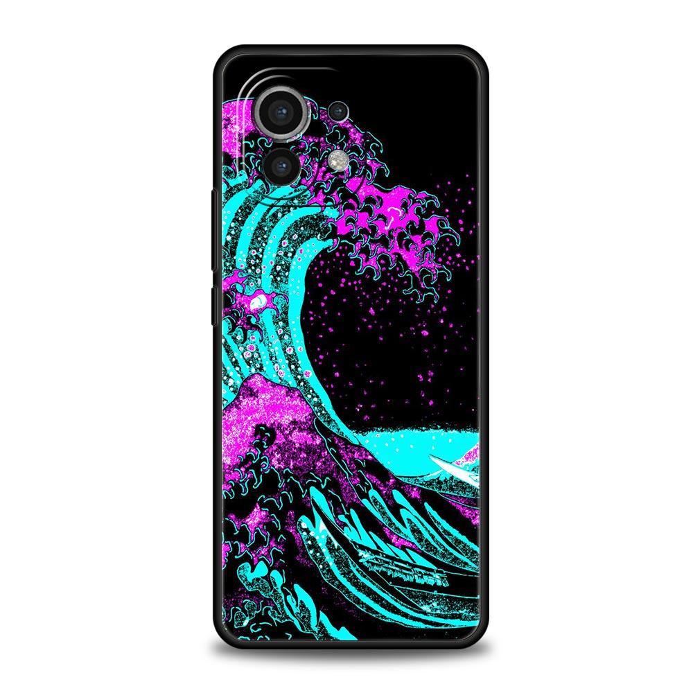 Золотой чехол Great Wave Kanagawa Surf для Xiaomi Poco X4 X3 NFC F3 F4 M3 M4 Mi Note 12T 10 12 11 Ultra 11T Pro 10T Lite 9T Cover