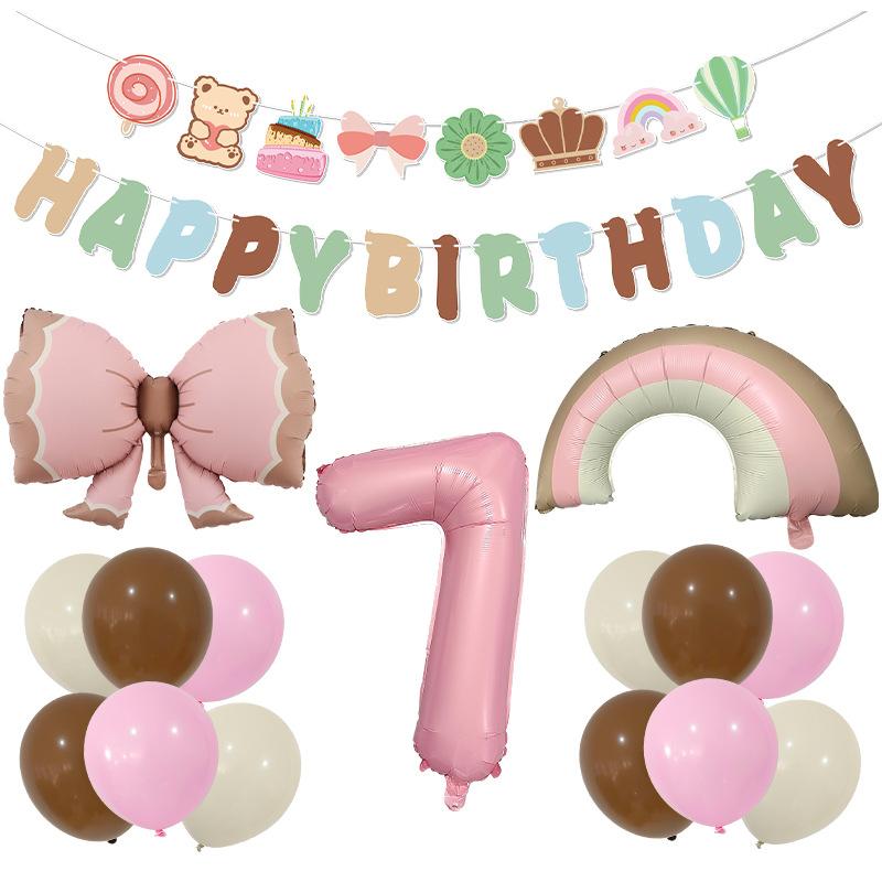 Ветер Матовый Бант Алюминиевая Фольга Воздушный Шар Флаг Композиция Реквизит Украшение для Вечеринки по Случаю Дня Рождения Набор Воздушных Шаров