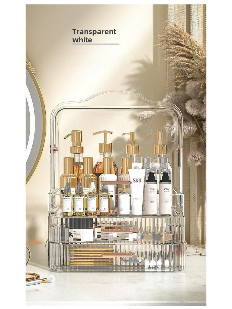 Прозрачный ящик для хранения средств по уходу за кожей и косметики для ванной комнаты