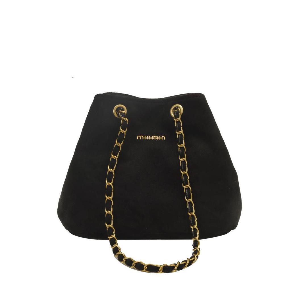 2025 Fashion Suede Retro Shoulder Bag - Versatile Autumn/Winter Chain Underarm Bucket Bag